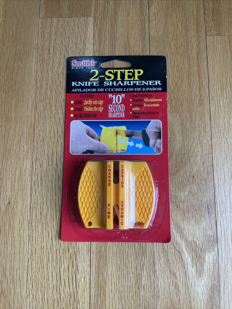Smith's Sharpeners AC87 Two Step Tool Sharpening Pocket Knife Sharpener