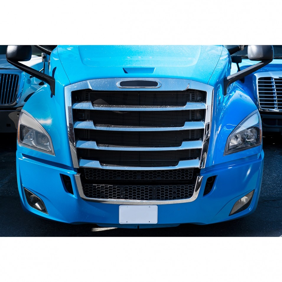 2018+ Freightliner Cascadia Grille with Bug Screen - Chrome