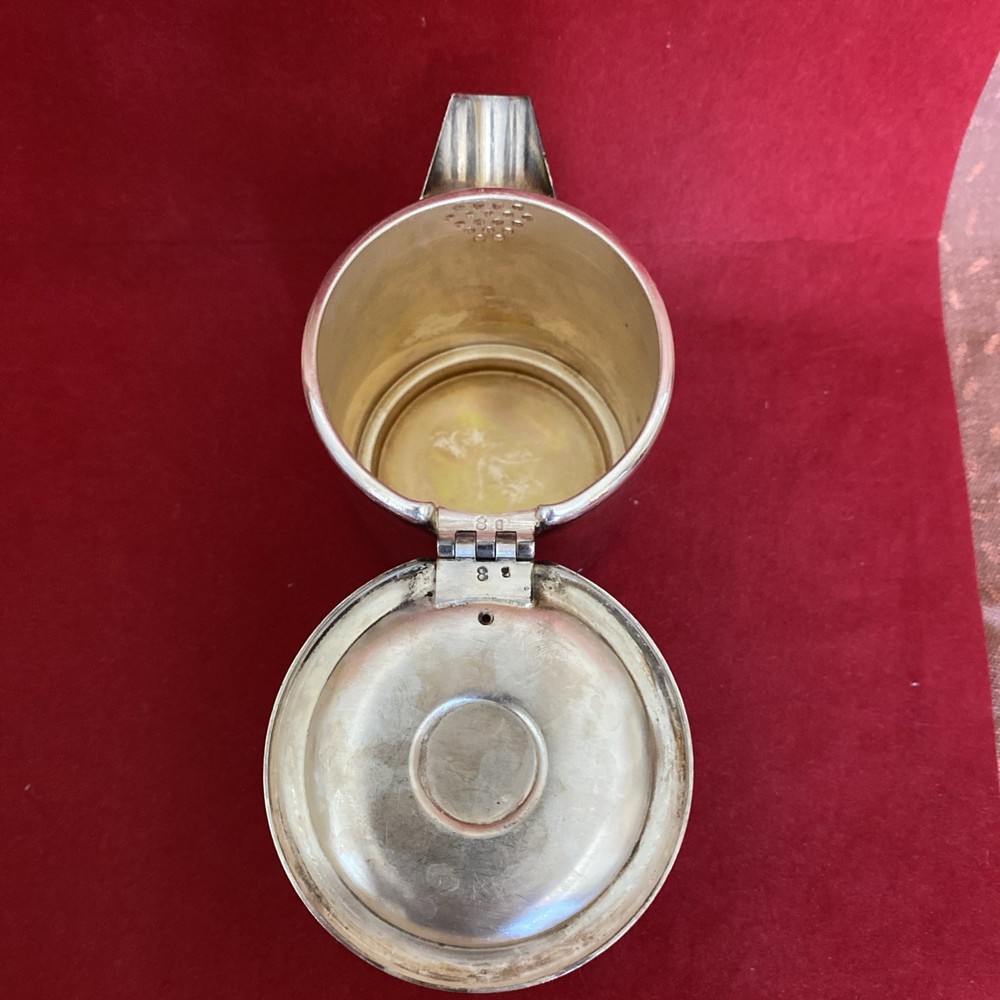 Vintage Cunard Line Silver Plate Coffee Pot & Creamer