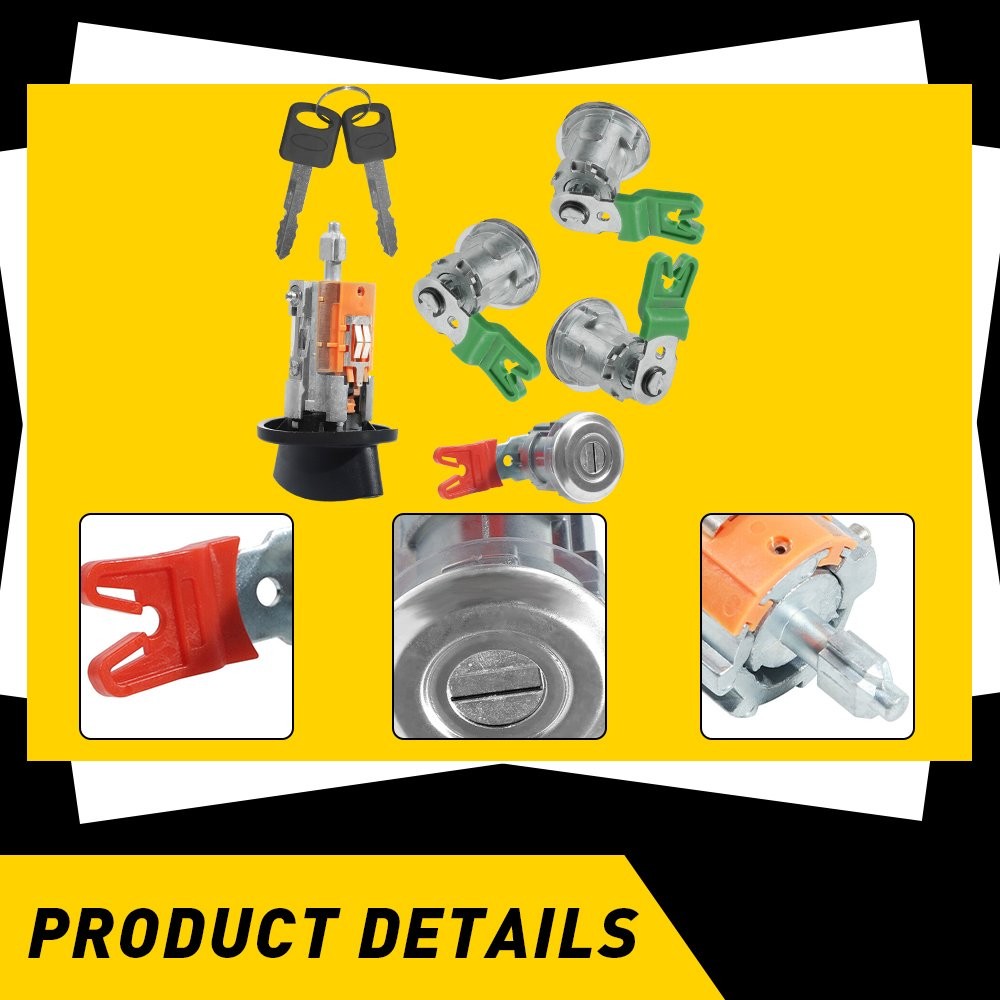 For Ford Econoline Van E150 E250 E350 Ignition & Door Lock Cylinder KEYED ALIKE