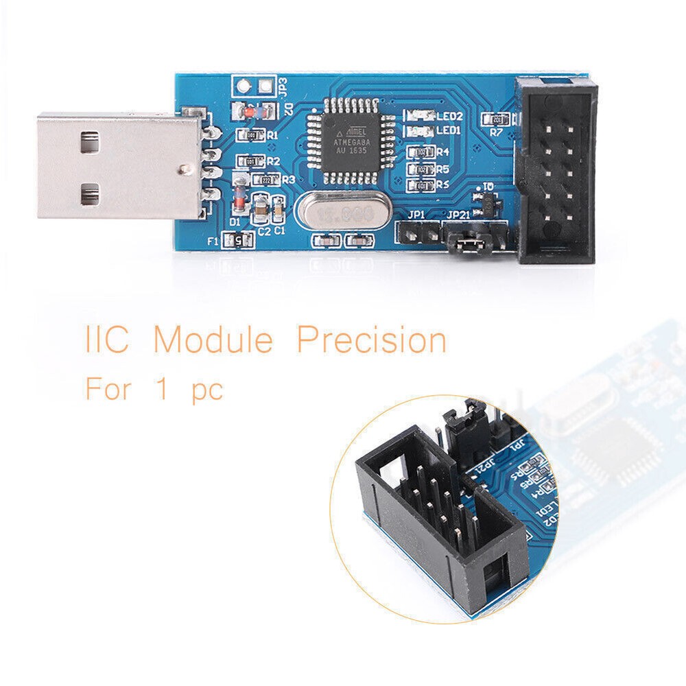 USBASP USBISP AVR Programmer Adapter 10 Pin Cable USB ATMEGA8 ATMEGA128 po