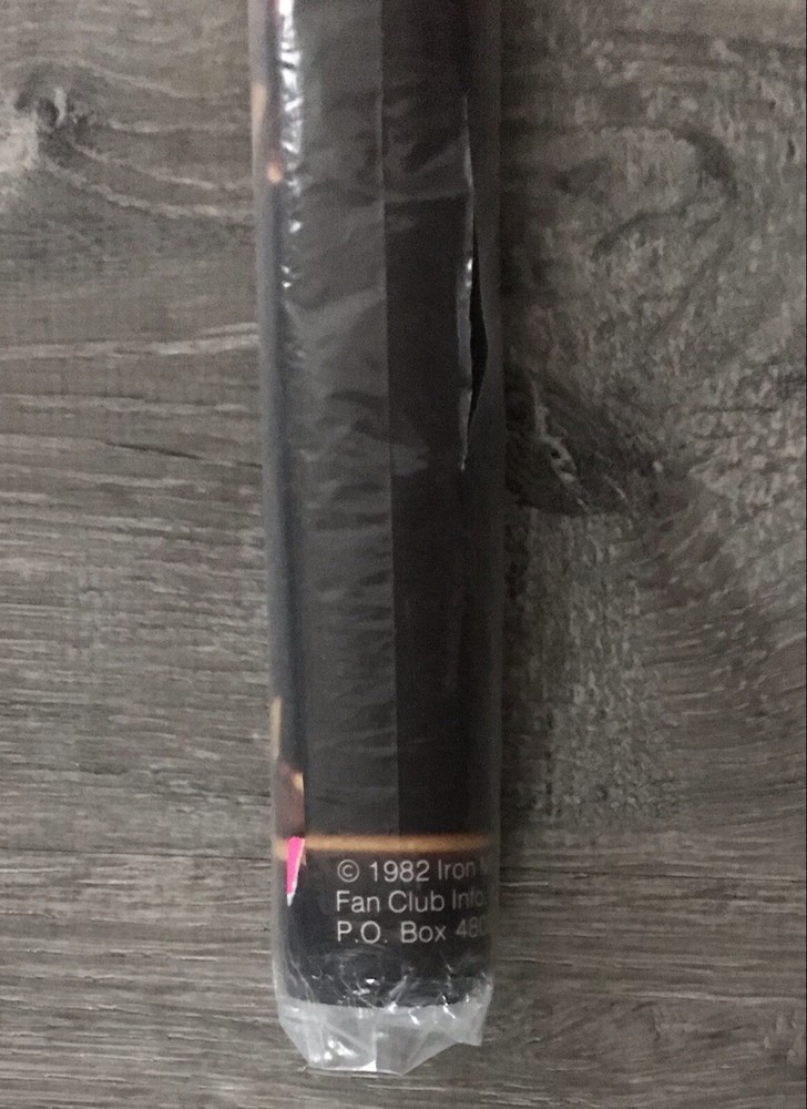 1982 ORIGINAL STILL SEALED UNUSED IRON MAIDEN FAN CLUB LIVE STAGE POSTER