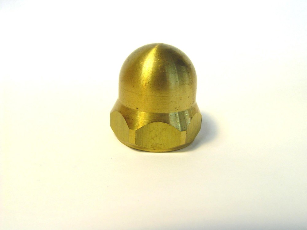 7x1mm thread - 7/8" hex Brass engine spinner nut from MECOA K&B #924-424