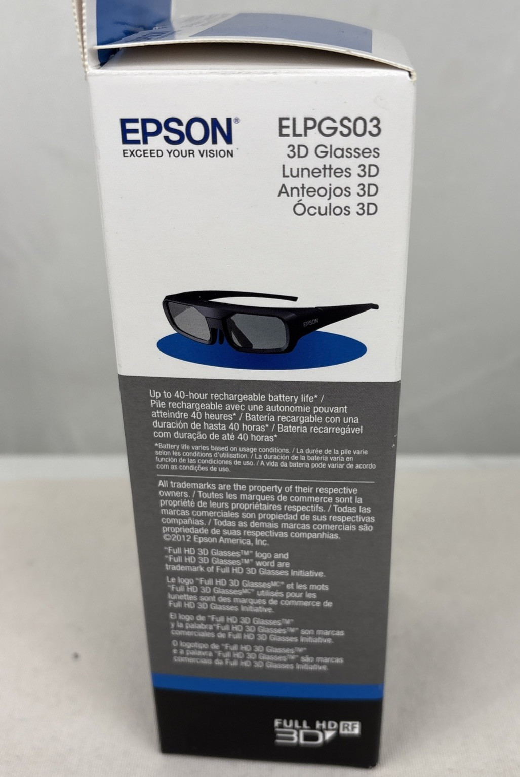 Epson Active 3D Glasses ELPGS03 for Epson RF 3D HD Projectors