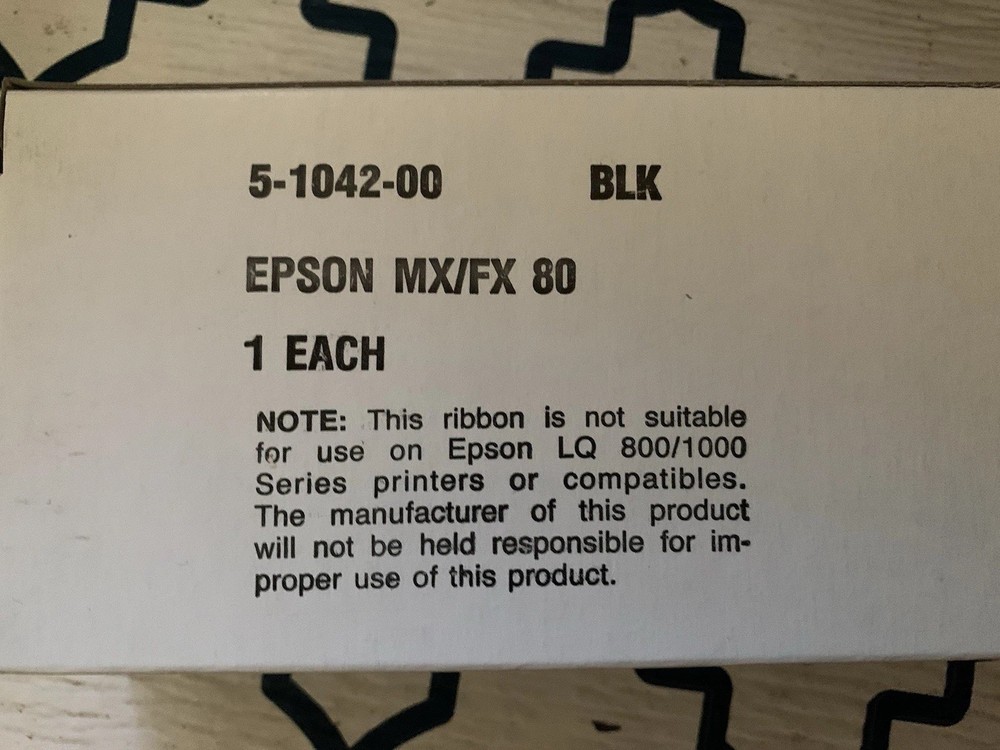 EPSON MX/FX 80 Black Ribbon