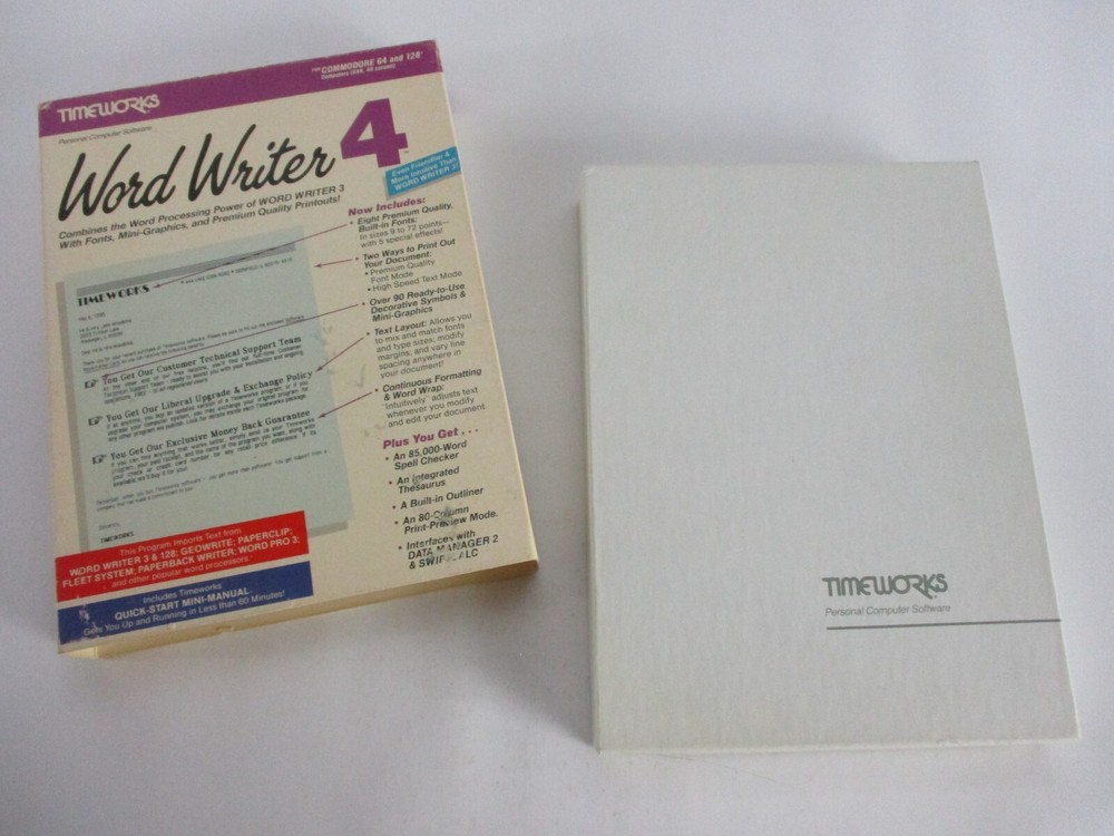 Commodore 64/128 WORD WRITER 4 Software VG!!