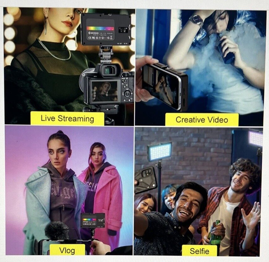 Moman ML8A-RC RGB LED Camera Light