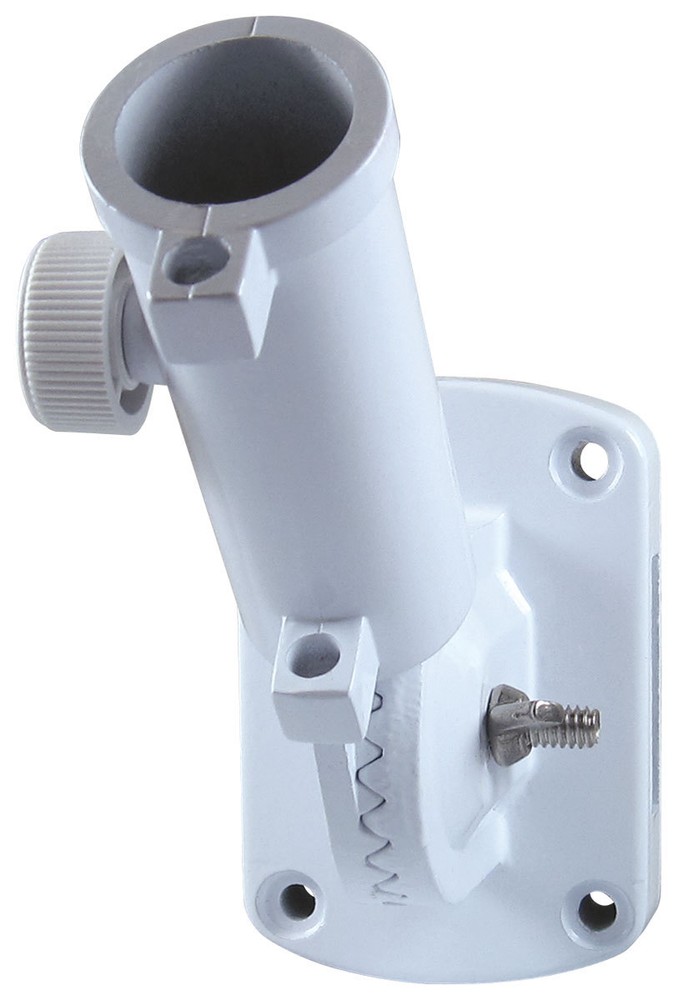 Premium Adjustable White Painted Bracket For 1" Diameter Flagpole