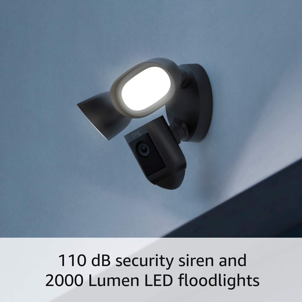 NEW Ring Floodlight Cam Wired Pro Bird Eye View 3D Detection LATEST MODEL CAMERA