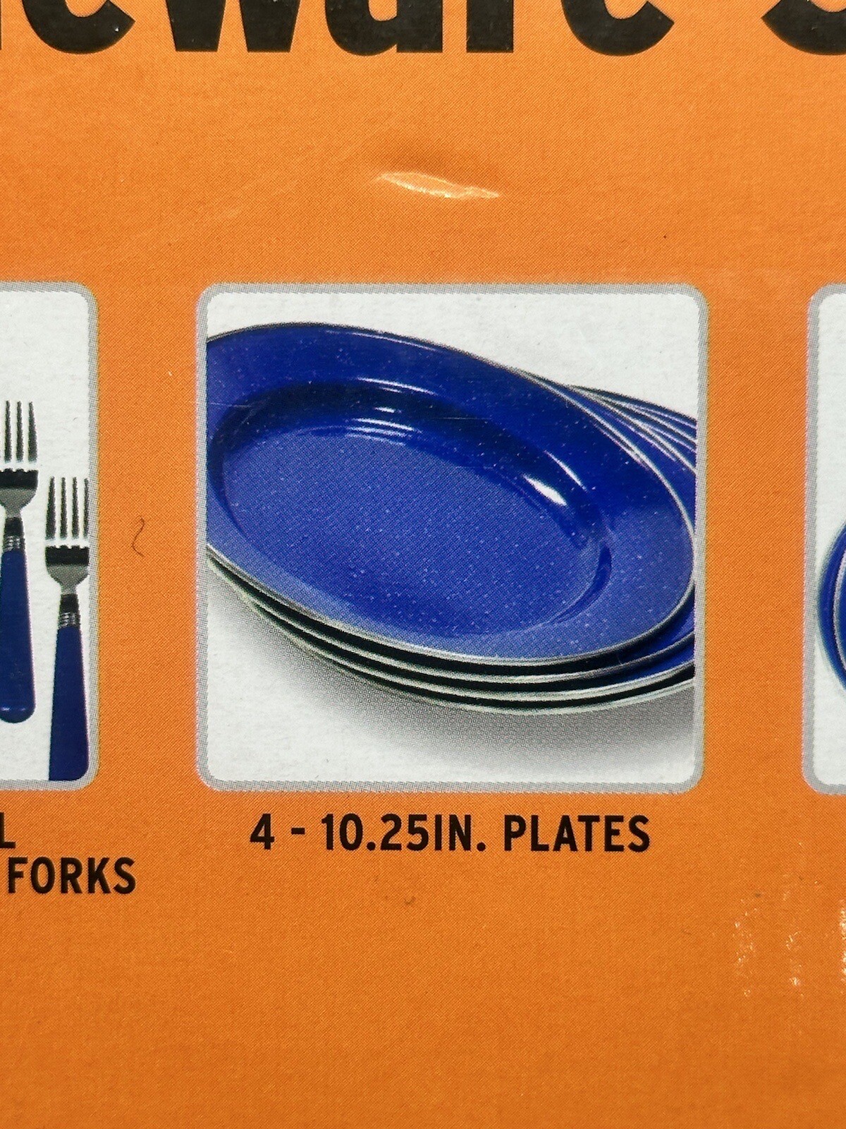 Tableware Set Enamel On Steel Service For 4 NOS Unopened Box