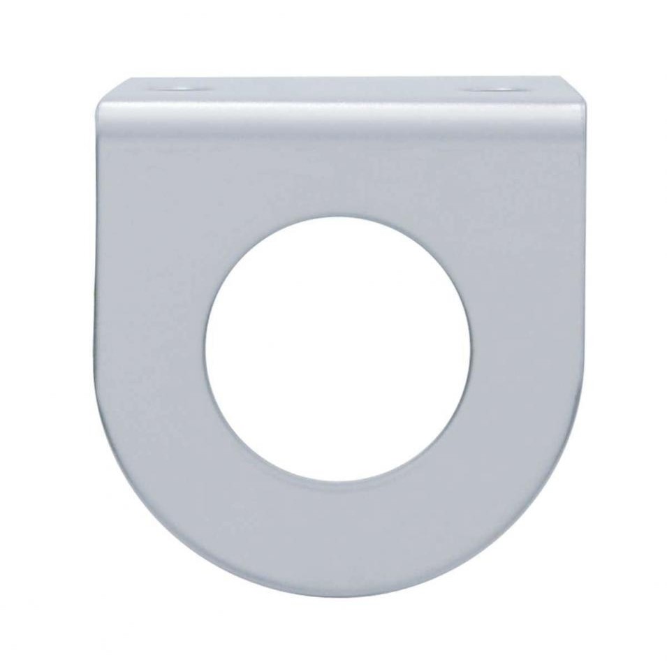 Stainless Mini Light Bracket w/ One 13/16" Round Cutout