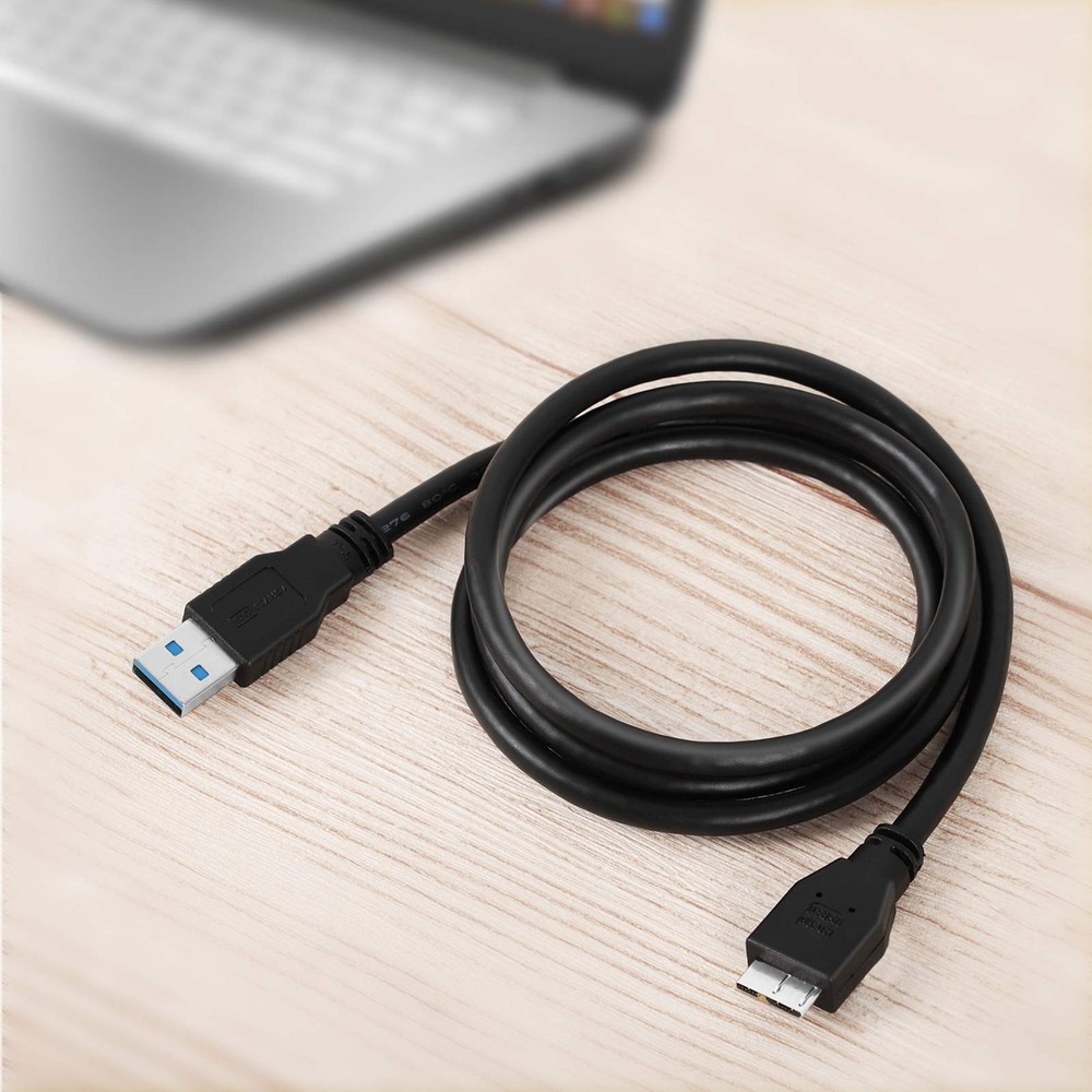 ITD ITANDA USB 3.0 Micro Cable, 3.3FT, Heavy 3.3 FT - A to B, Black