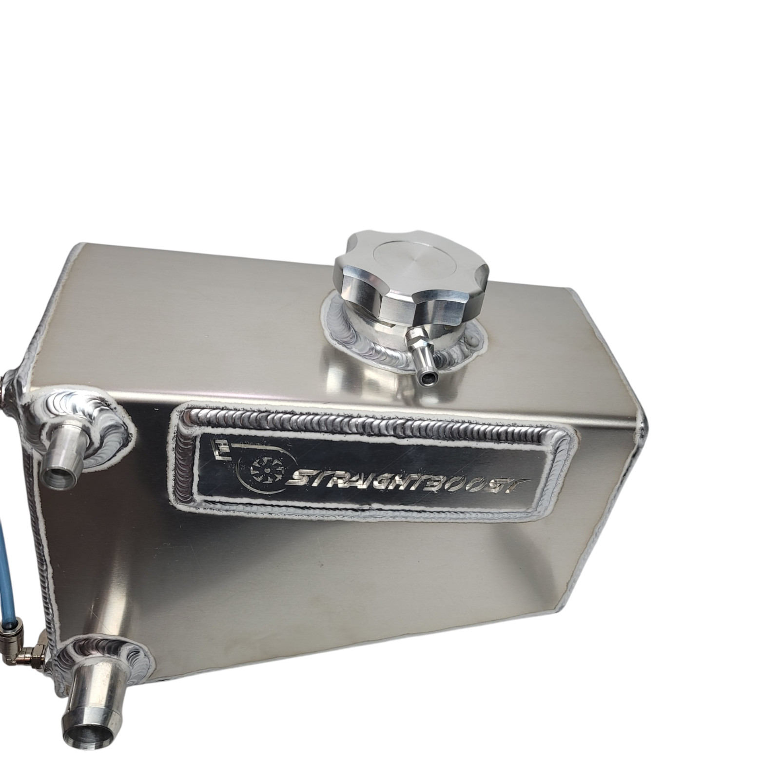 99-07 Silverado STRAIGHTBOOST Aluminum Expansion Tank Coolant Water Reservoir ..