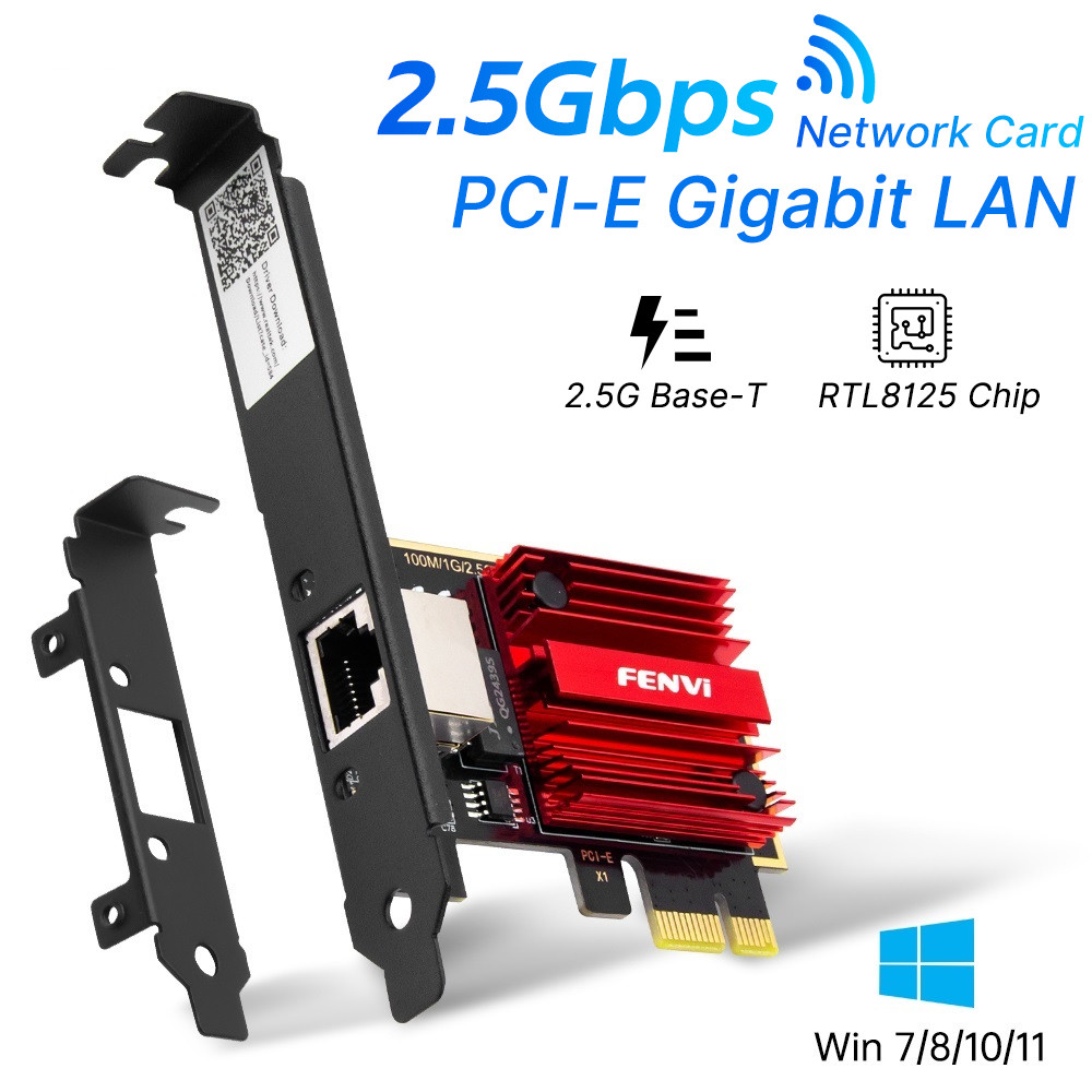 2.5GB PCIe Network Card PCIe to 2.5 Gigabit Ethernet Network Adapter for Windows