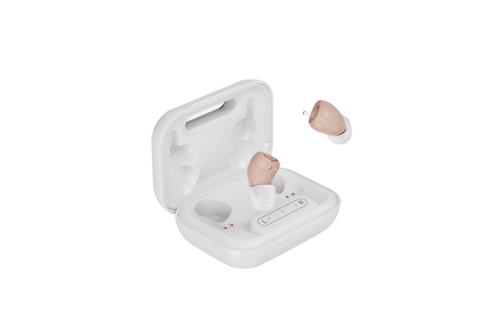 A Pair Hearing Aid Noise Reduction Virtually Invisible Hearing Loss Elderly