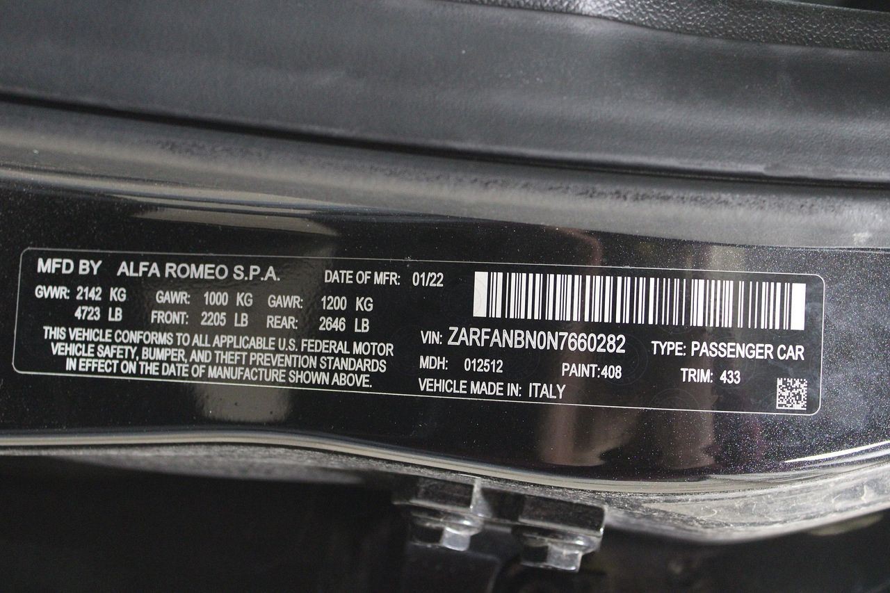 2022 Alfa Romeo Giulia Info-GPS-TV Display Screen 3023014