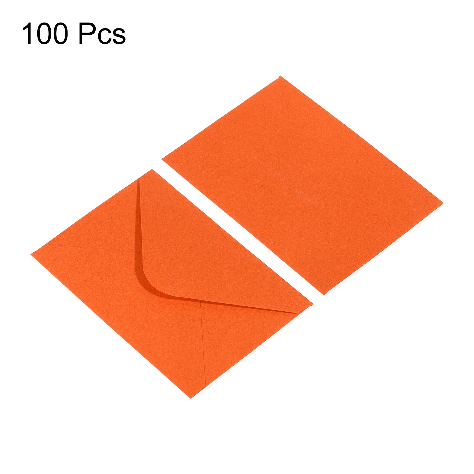 100 x Mini Envelopes Mini Card Business Card Envelope Orange