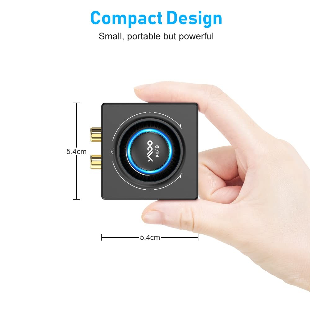 B06T3 Bluetooth 5.3 Receiver, 100ft RCA Bluetooth Audio Adapter for 3.5mm Jac...