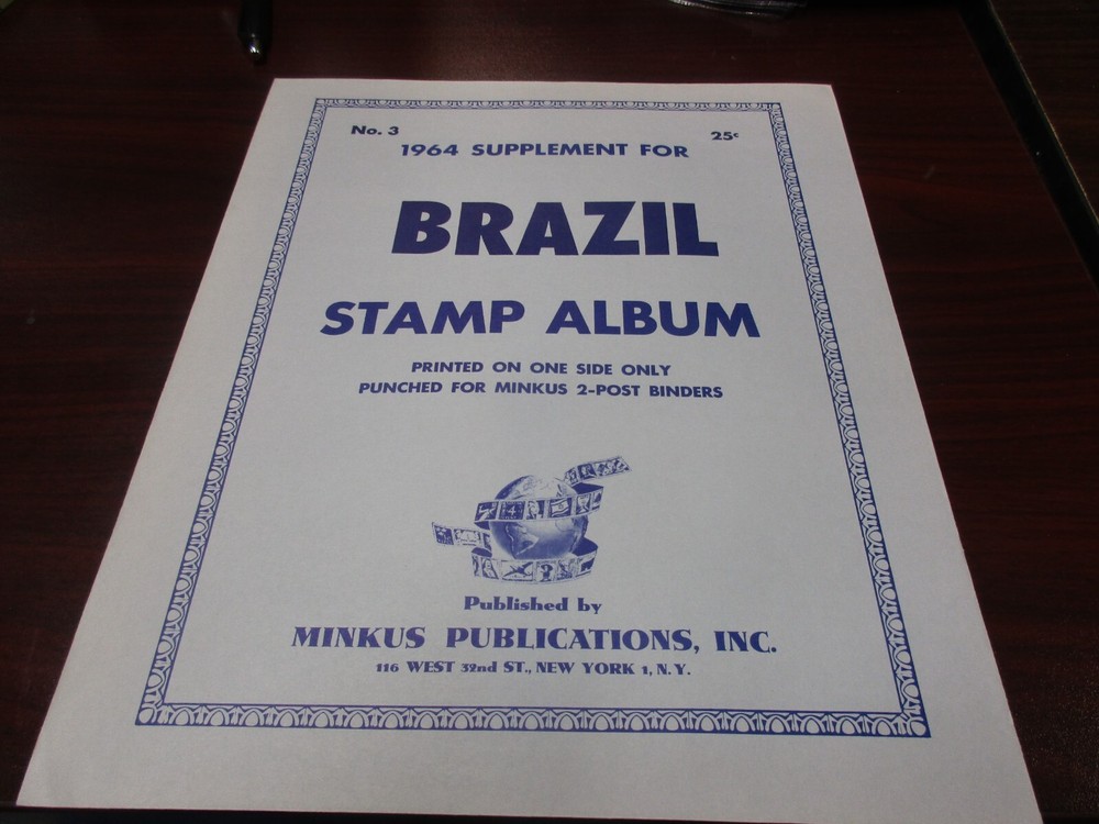 "MINKUS" ALBUM PAGES  1964  SUPPLEMENT BRAZIL   W/FREE SHP.