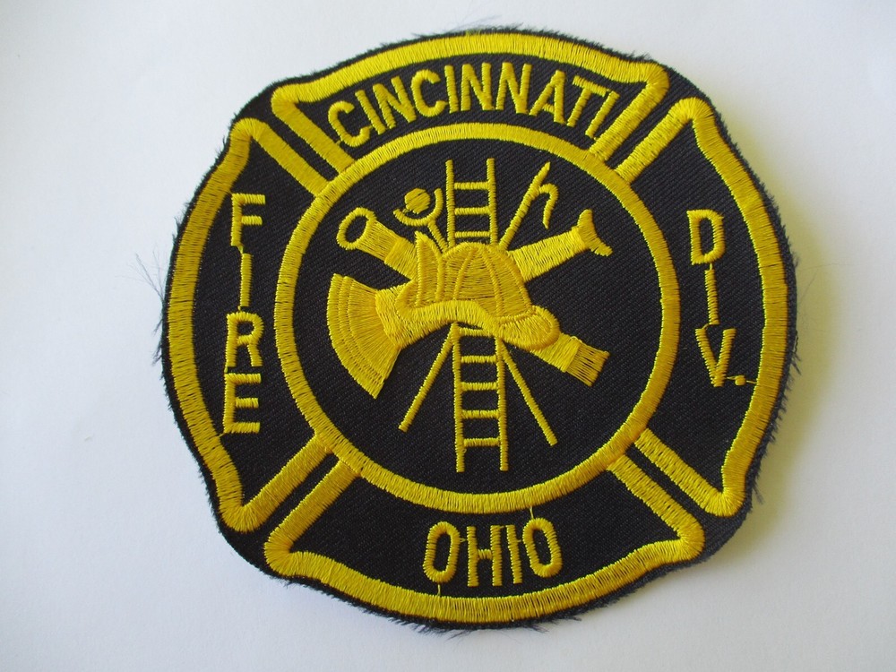 Rare Cincinnati Ohio Fire Division Shoulder Patch Embroidered