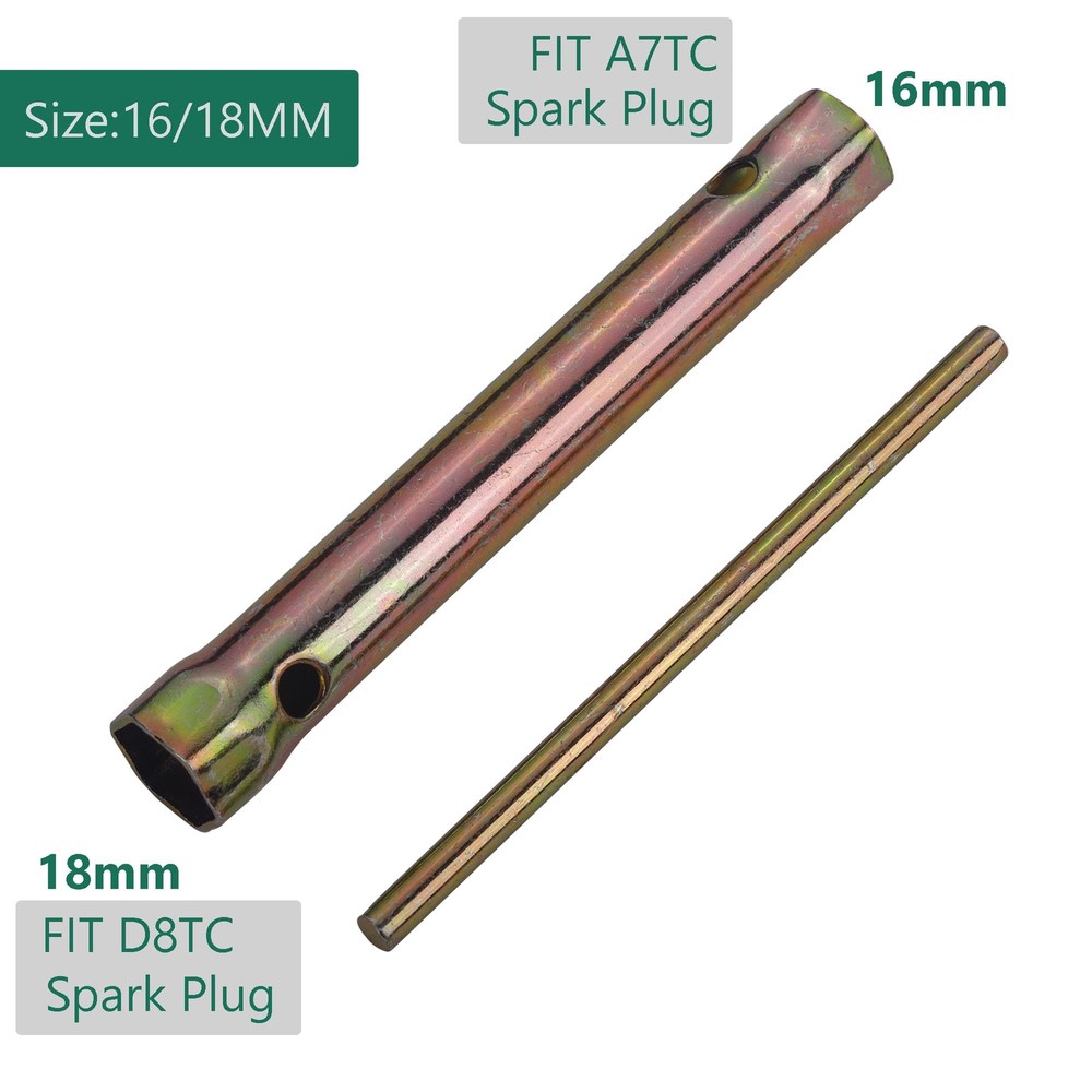 Motorcycle Spark Plug Wrench Socket Tool 16-18mm Double Ended