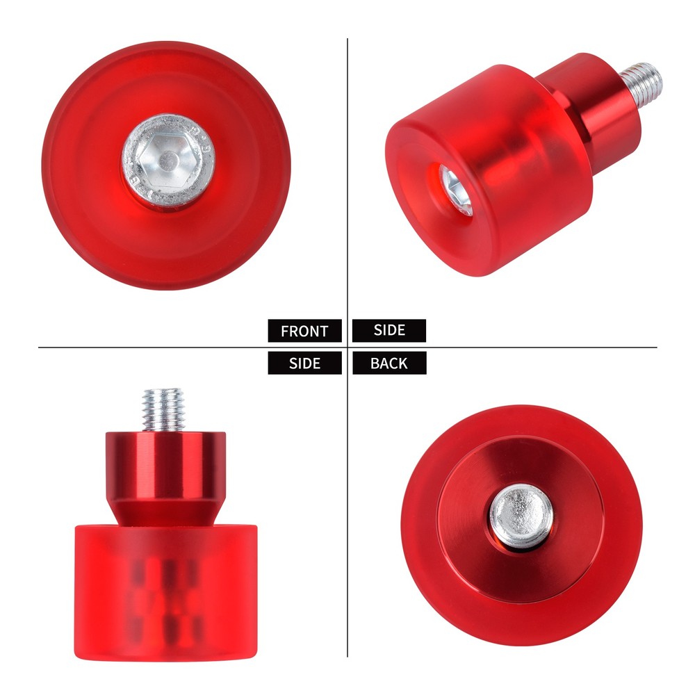 2x Engine Protective Guards Crashs Bars Red Protector 12mm End Balls For Harley