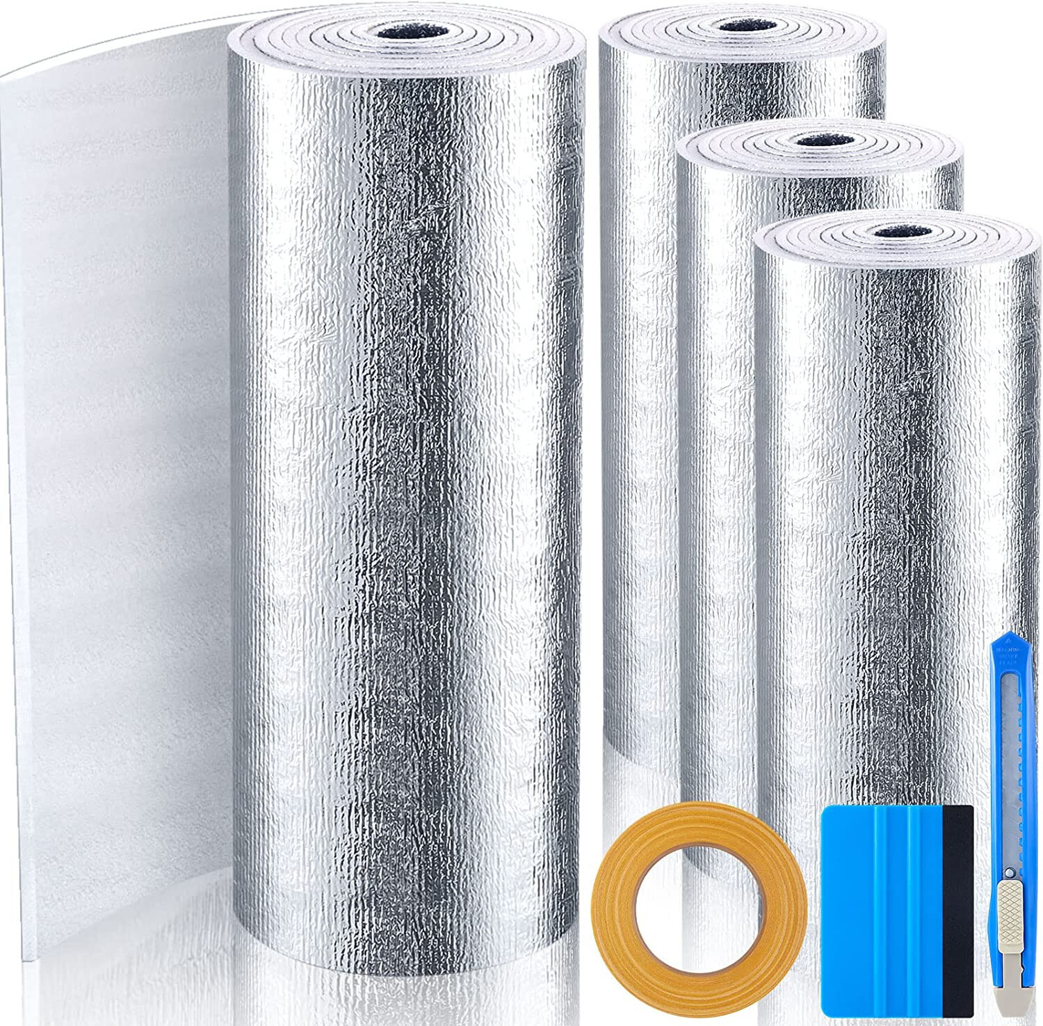 8 Pcs 24'' x 48" Garage Door Insulation KIT Set Garage Door Insulation Panels