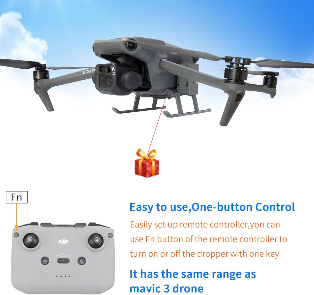 Hanatora Payload Release Dropping Device for DJI Mavic 3/Classic/Pro/Cine Drone