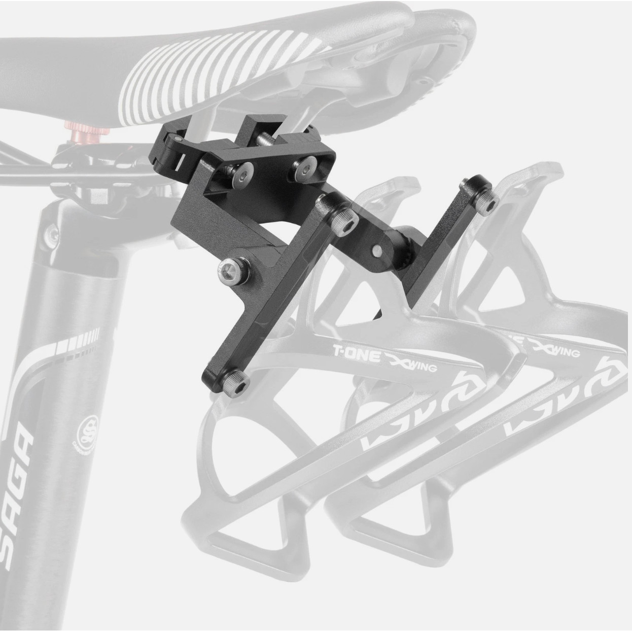 CyclingDeal Bicycle Saddle Double Water Bottle Cage Mount Holder Only