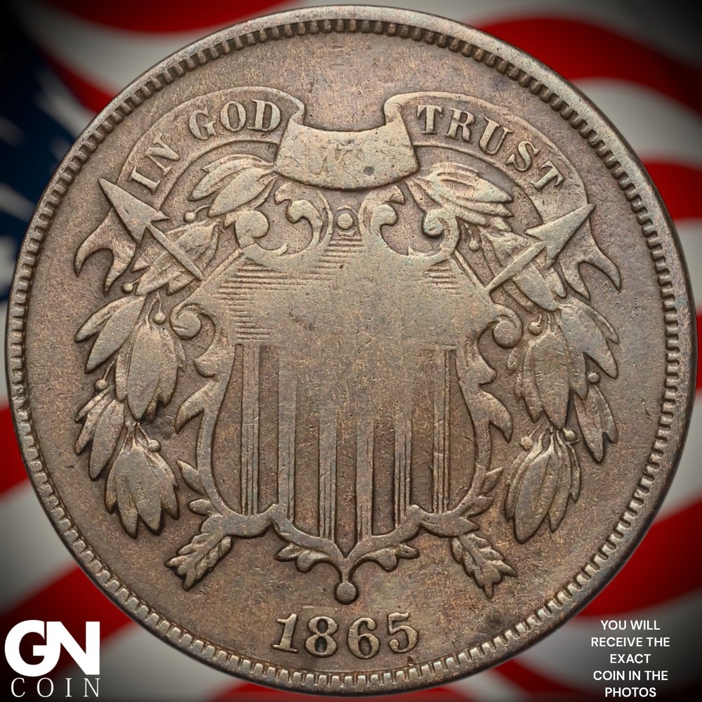 1865 2 Cent Piece A8392