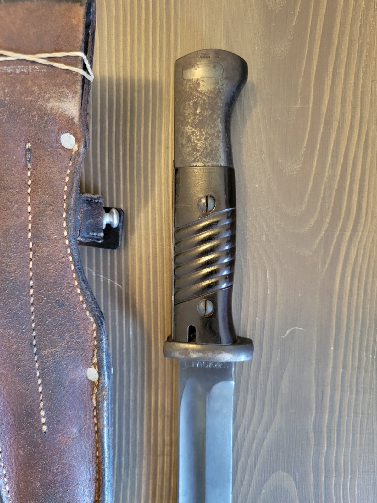 OUTSTANDING WWII German K98 Bayonet w/Matching Numbers & Frog