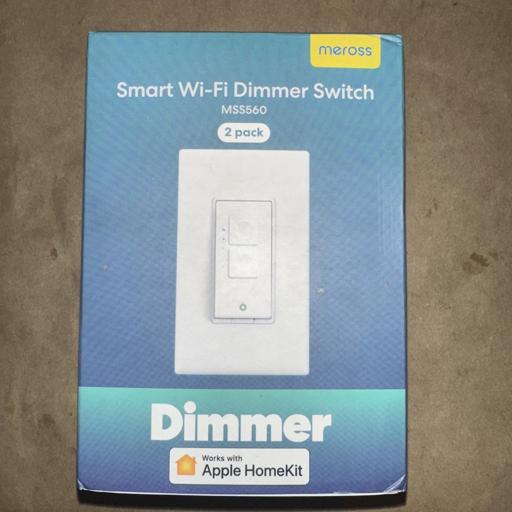 Smart Dimmer Switch, Single Pole WiFi Light Switch Apple HomeKit Alexa 2 Pack
