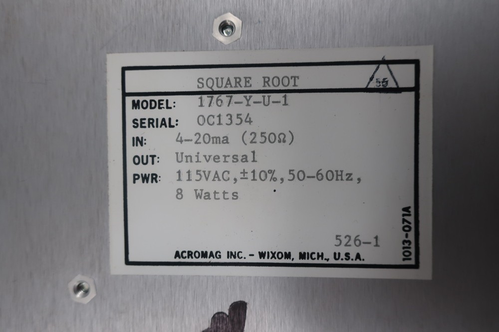 Acromag 1767-Y-U-1 Square Root Extractor Module 115v-ac