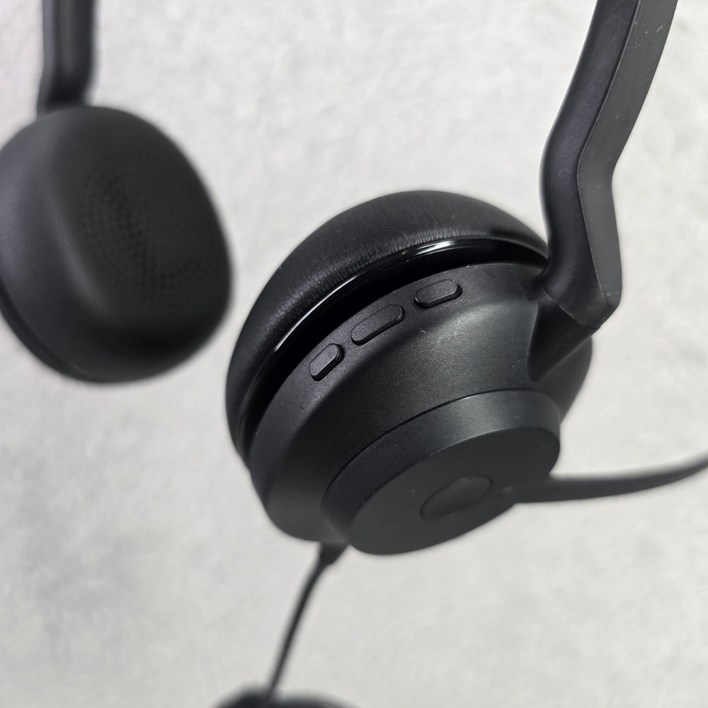 JABRA W02L USB-A Wired Stereo Headset Black