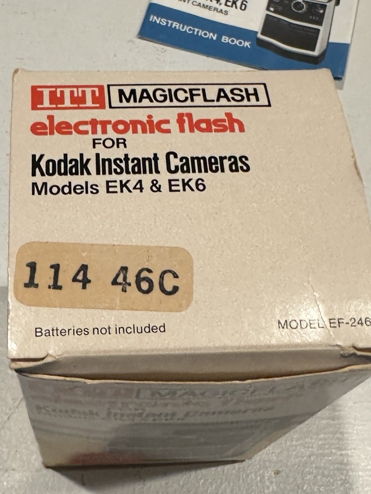 ITT MagicFlash Electronic Flash For Kodak Instant Camera Untested