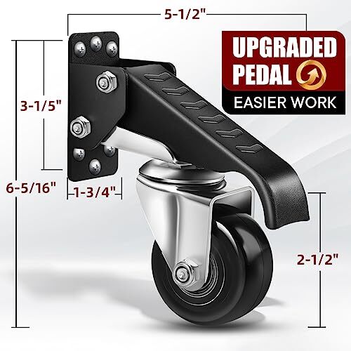 SPACECARE Retractable Workbench Casters Kit, Heavy Duty Assorted Styles