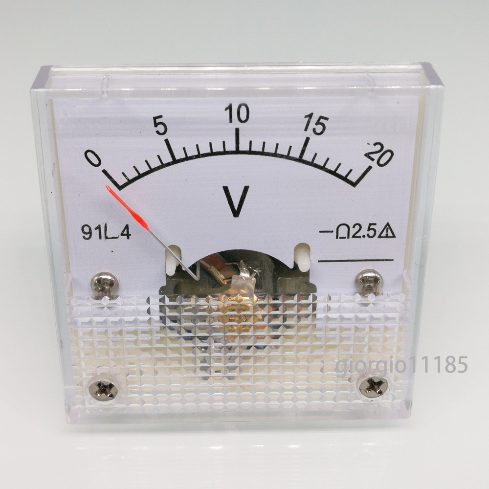 AC 0 ~ 20V Square Analog Volt Pointer Needle Panel Meter Voltmeter 91L4