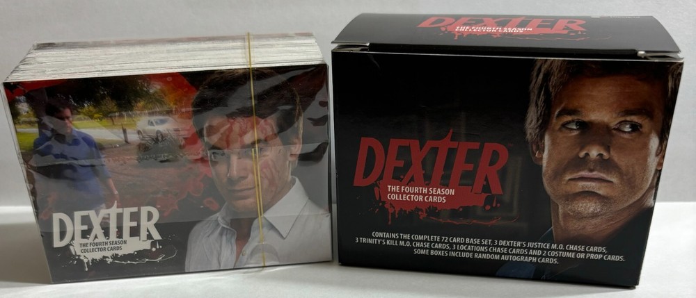 2012 DEXTER SEASON 4 SEALED BASE SET WITH 9 FOIL INSERT CARDS & OPEN BOX - READ