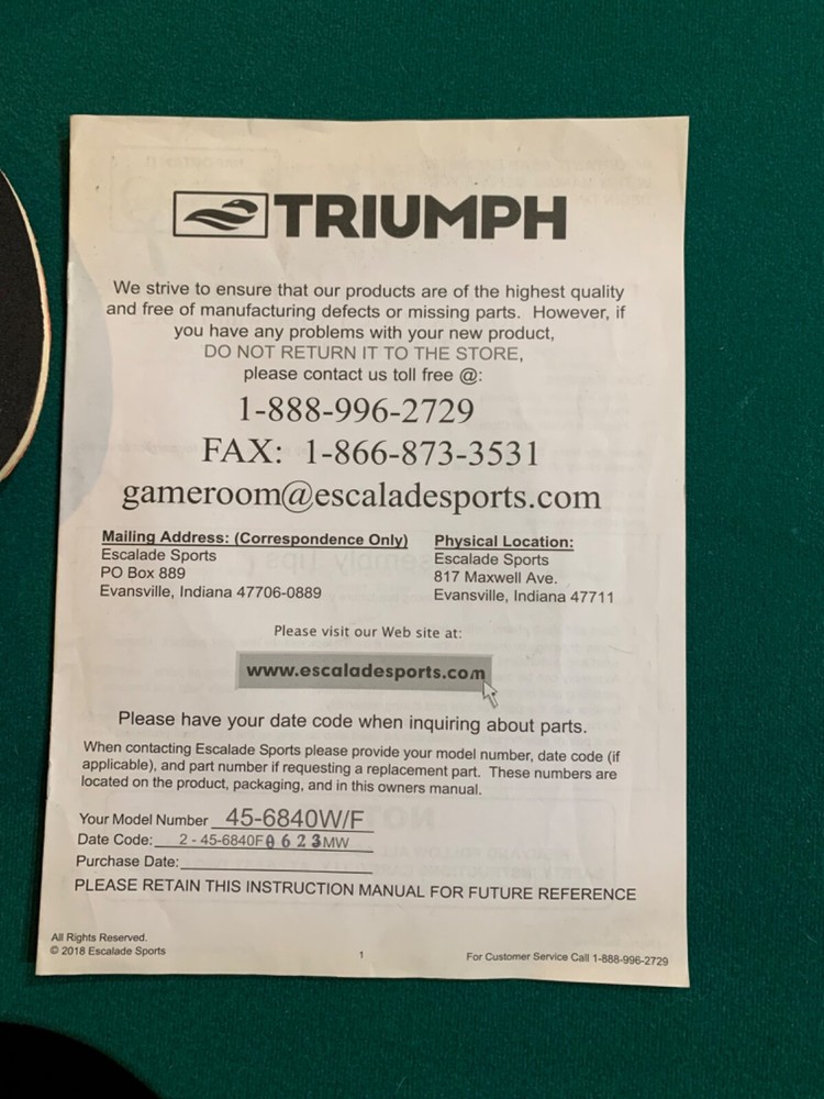 Triumph 7' Phoenix Pool Table with Table Tennis Top