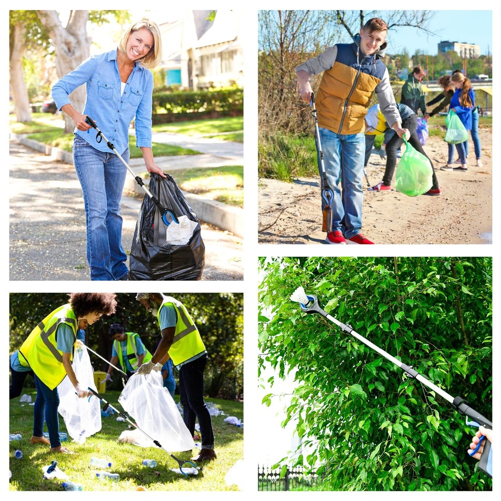 43" Extra Long Foldable Grabber Reacher Tool for Elderly & Disabled Pick Up