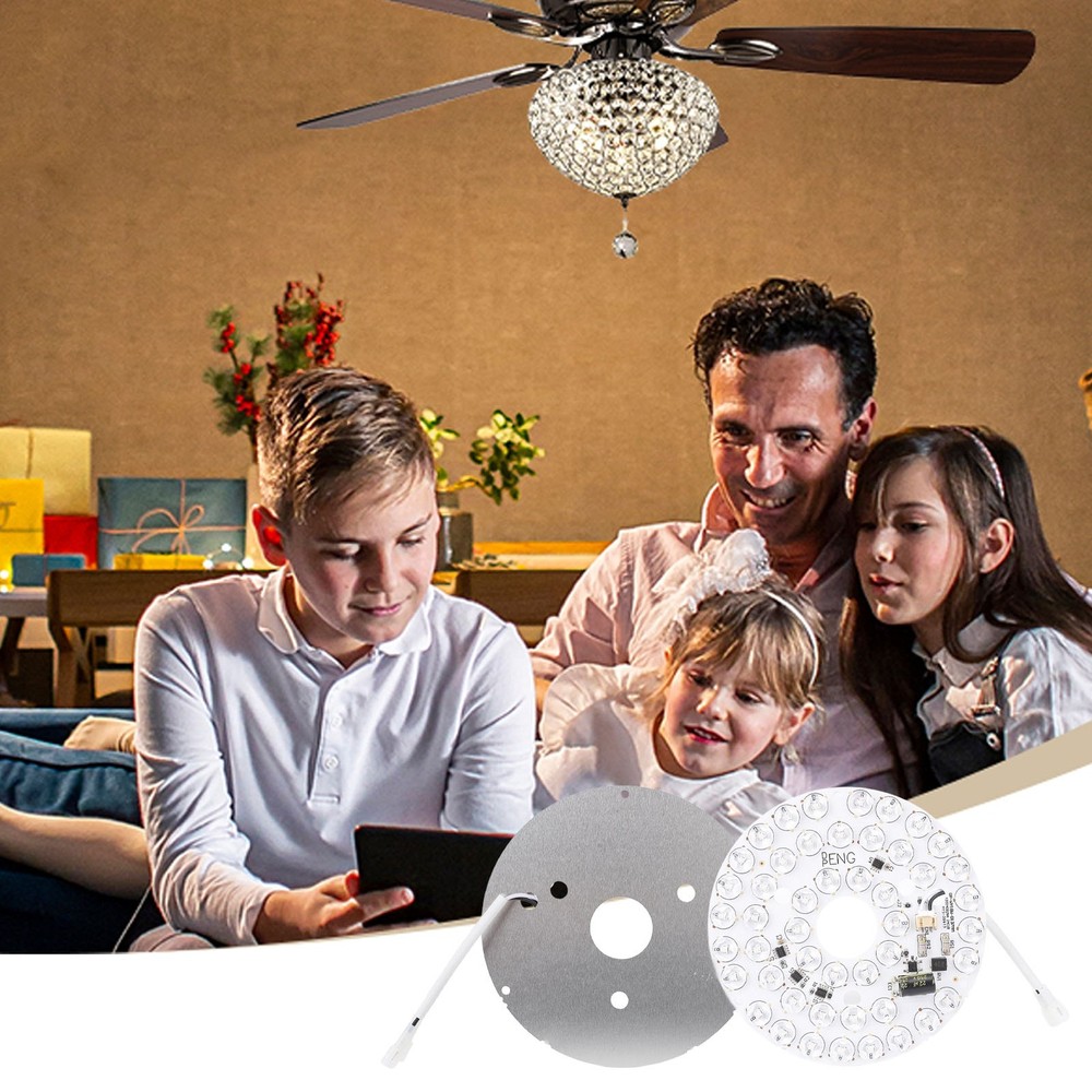 JY LED Ceiling Fan Light Board 3 Color Temperatures Dimmable Memory Function