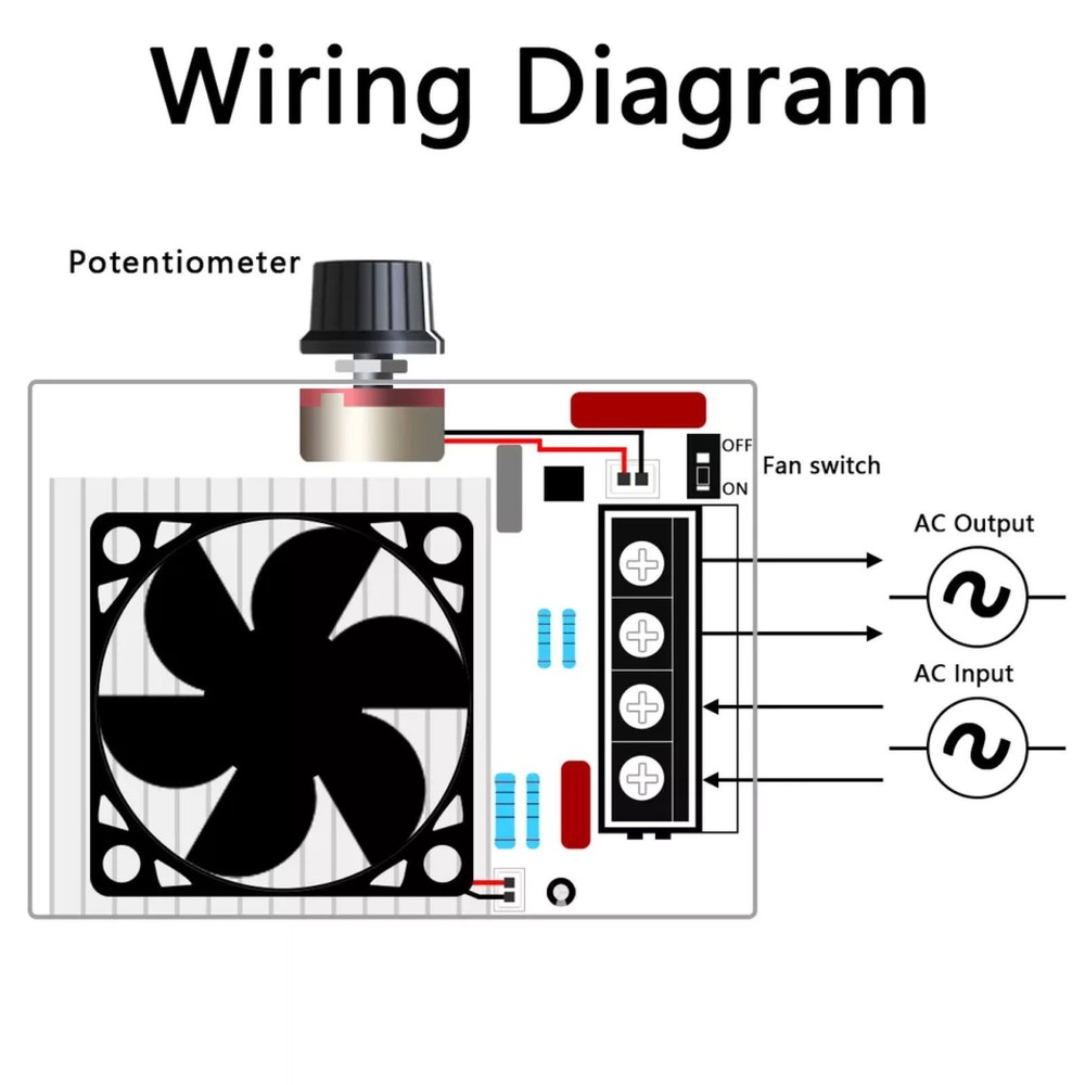 Durable 1PCS SCR Motor Speed Controller Volt Regulator Dimmer Thermostat 10000W