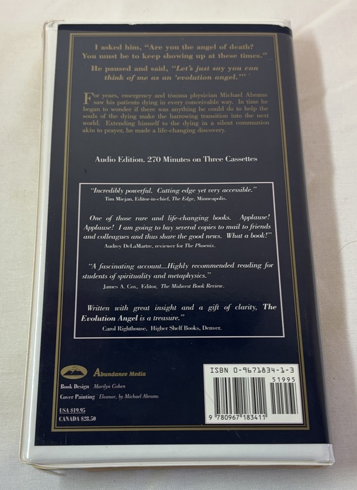 SIGNED cassette audiobook ~ Dr Michael Abrams THE EVOLUTION ANGEL