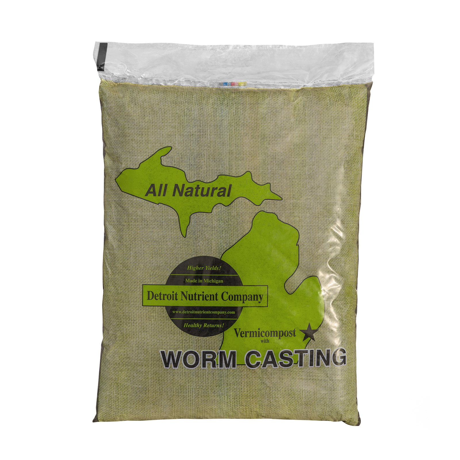 Detroit Nutrient Company All Natural Vermicompost Worm Castings, 25 Pounds