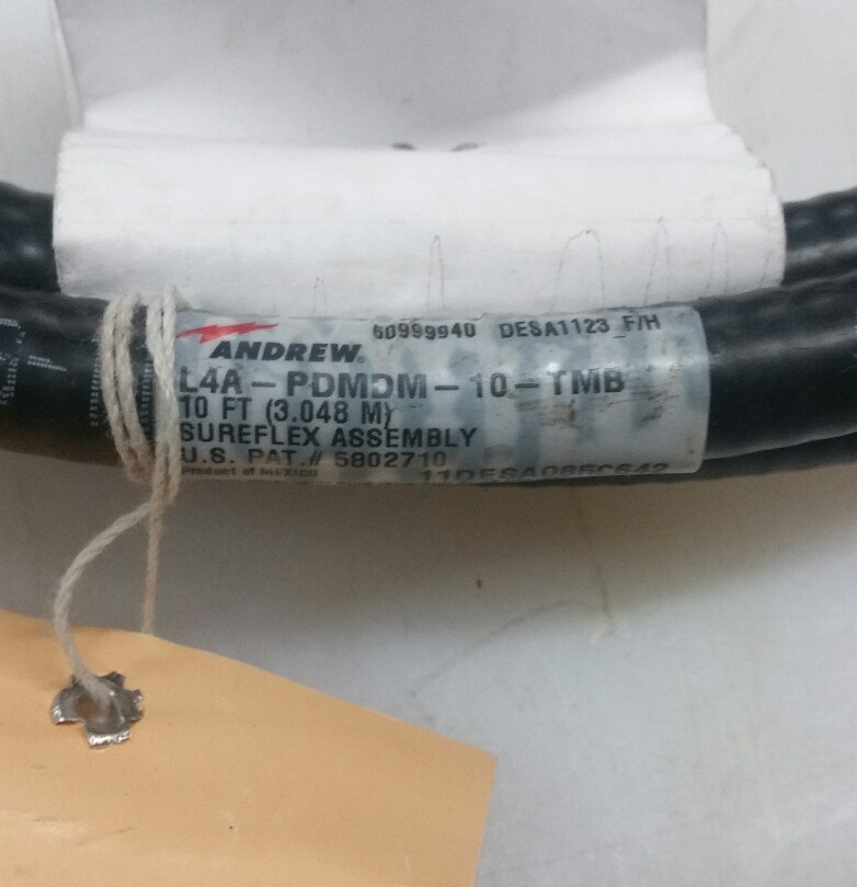ANDREWS #(L4A-PDMDM-10-TMB) 10' EXT CABLE. SUREFLEX ASSEMBLY