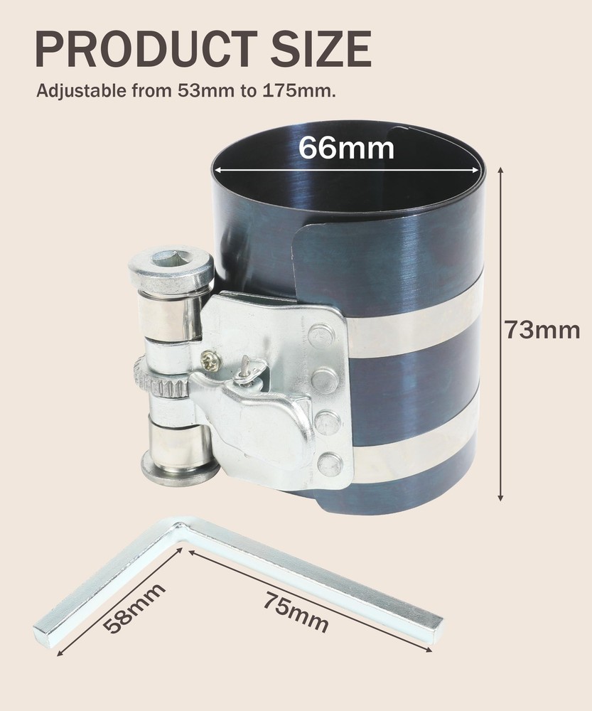 Piston Ring Compressor Tool,Car Accessories Car Engine Piston Ring Installer ...