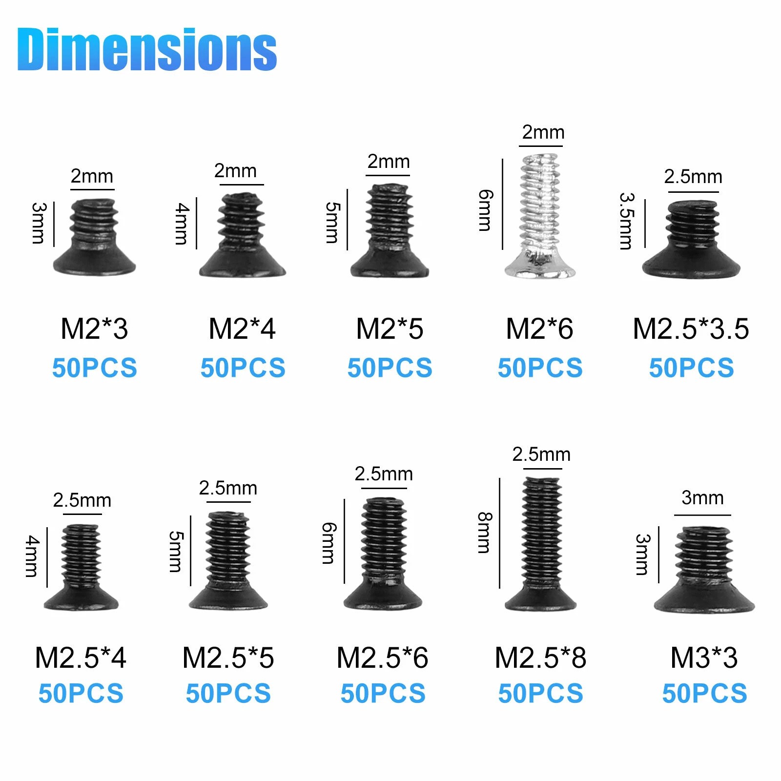 500Pcs Laptop Computer Screws Set Kit For HP Dell Lenovo Sony Toshiba SAMSUNG