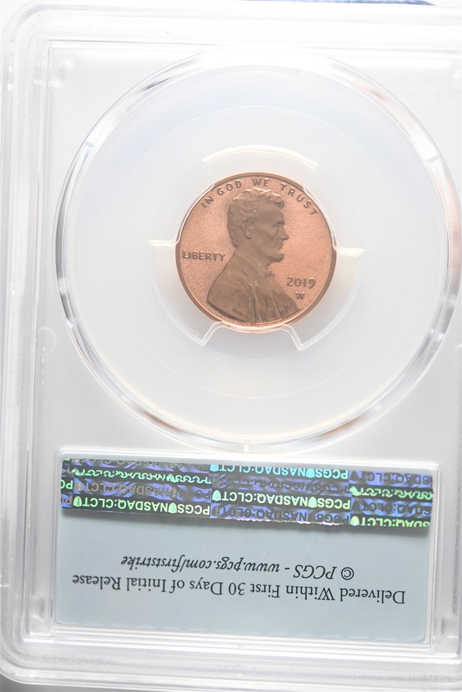 2019 W Shield - Reverse Proof Lincoln Cent PCGS PR69 RD First Strike