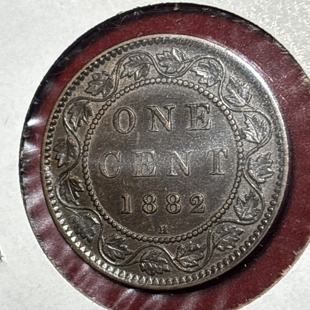 CANADA 1882 H Large Cent Choice AU About Uncirculated
