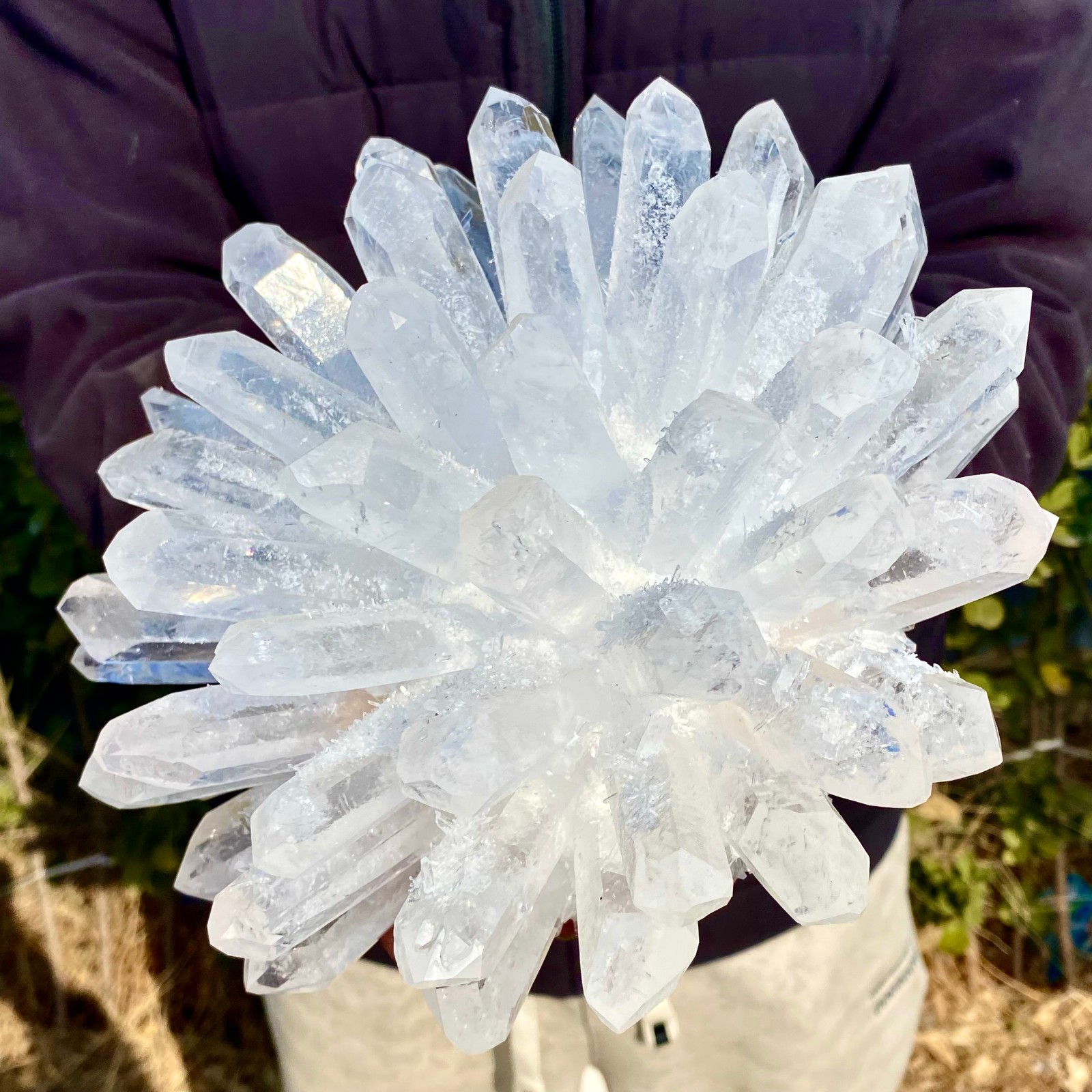 9.98LB New find white phantom crystal quartz cluster mineral specimen healing